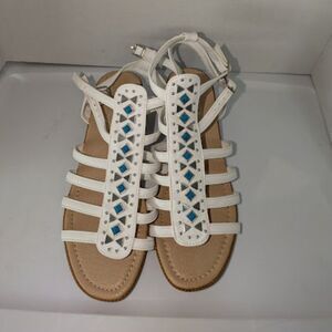 Adriana New York Women's Murphy Ankle Sandals With Stones  Shoes Size 10